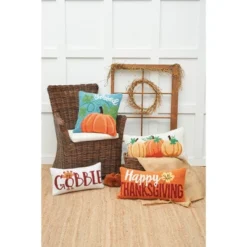 C&F Home 10" X 20" Gobble Thanksgiving Turkey Hooked Throw Pillow -C&F Home GUEST 943ca219 aeee 423f 9c28 22e1751cace0