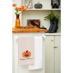 C&F Home Pumpkin Jack O' Lantern French Knot Cotton Halloween Dishtowel -C&F Home GUEST 956fabad f253 4cdc bc5b d88749aff4cf