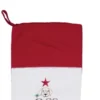C&F Home Dog Themed Embroidered Christmas Stocking On White Background With Red Cuff Features Dog Face Christmas Tree Stocking 20.0 In.