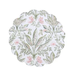 C&F Home Lana Palms Reversible Machine Washable Round Scallop Quilt Placemats Set Of 6 -C&F Home GUEST 97842bce f704 4182 89ed e1415aa0f0af