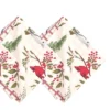 C&F Home Cardinal Wildlife Pinetree Sprig Birds Design Cloth Napkins, Set Of 4