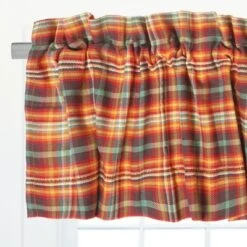 C&F Home Randall Plaid Cotton Brown Valance Window Treatment