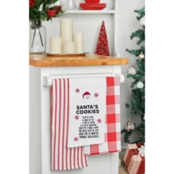 C&F Home Holiday Christmas "Santa's Cookies" Recipe With Santa Claus Face Cotton Flour Sack Kitchen Dish Towel Decor Decoration 27L X 18W In. -C&F Home GUEST 9c07c99b 48e6 4328 92b2 cba8c93a35e1