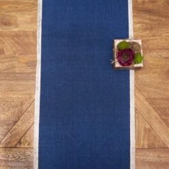 C&F Home Fringed Vintage Indigo Table Runner 14" X 72"