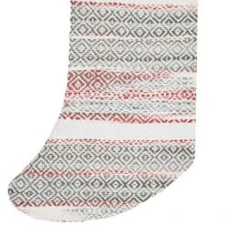 C&F Home 20" Cozy Nordic Red & Gray Hanging Large Christmas XMAS Stocking