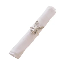 C&F Home Silver Bunny Head Napkin Rings Set Of 4