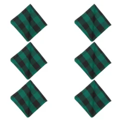 C&F Home Franklin Spruce Black Napkin Set Of 6