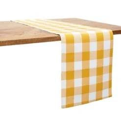 C&F Home Franklin Ochre Gingham Check Table Runner 13" X 72" -C&F Home GUEST a0f5ec5f c682 4d9e b961 8437a133dccf