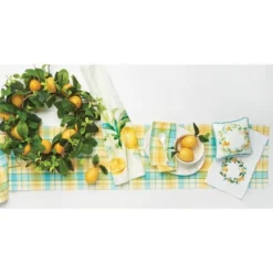 C&F Home Citrus Mist Plaid Table Runner 13" X 72" -C&F Home GUEST a2b29c6b 6158 4358 9d81 b63881ad6a4d