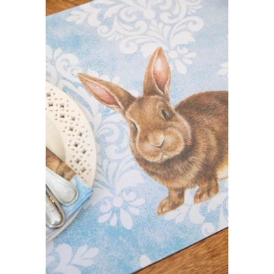 C&F Home Damask Easter Bunny Rabbit Table Runner 14" X 72" 4 C&F Home Damask Easter Bunny Rabbit Table Runner 14" X 72" - Image 2