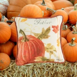 C&F Home 8" X 8" Gather Pumpkin Petite Printed Fall Throw Pillow -C&F Home GUEST a3c1f7ba cd1f 430d 8b4f 6503af069de7