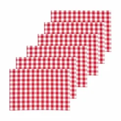 C&F Home Ashford Red Placemats Set Of 6, 13" X 19" -C&F Home GUEST a3dbf9cb 0119 4dd9 a75c e2c6943a2959