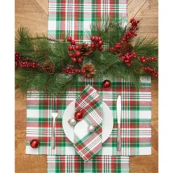 C&F Home Carter Christmas Red And Green Plaid Table Runner 13" X 72" -C&F Home GUEST a4a9e1be 3a50 475b 9a06 8643ad393bf0