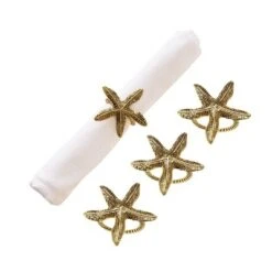 C&F Home Gold Starfish Napkin Rings Set Of 4 -C&F Home GUEST a4bc41b8 12dd 4fce 91d8 d100baeb1ad8