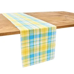 C&F Home Citrus Mist Plaid Table Runner 13" X 72"