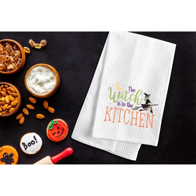 C&F Home Witch Is In The Kitchen Halloween Cotton Embroidered Waffle Weave Kitchen Towel 4 C&F Home Witch Is In The Kitchen Halloween Cotton Embroidered Waffle Weave Kitchen Towel - Image 2