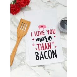 C&F Home Valentine's Day "I Love You More Than Bacon" Pig Piggy Embroidered Flour Sack Kitchen Dishtowel -C&F Home GUEST a86e3b81 7c35 4bd3 a7b1 38712fd9595b