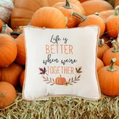 C&F Home 10" X 10" Life Is Better When We're Together Harvest Embroidered Fall Throw Pillow -C&F Home GUEST a88ba397 a162 40e5 b740 83b6e0a64d58