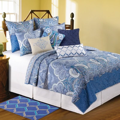 C&F Home 20" X 26" Daphne Blue Damask Standard Sham 5 C&F Home 20" X 26" Daphne Blue Damask Standard Sham - Image 3