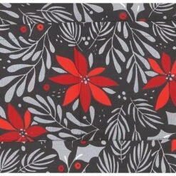 C&F Home Red Poinsettia Print On Black Background Cotton Christmas Cooking Apron One Size Fits Most 29 X 34 In. -C&F Home GUEST ac4eac9e 842f 404e b593 0e3a29be4be2