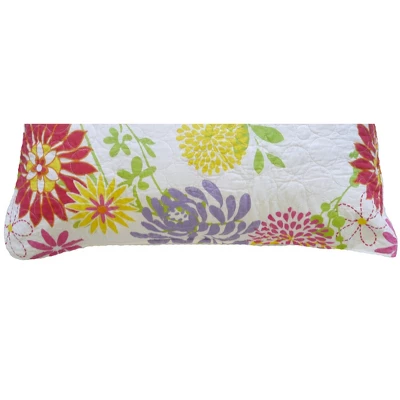 C&F Home 20" X 26" Lilly Yellow Purple Red Pink Floral Cotton Standard Sham - Machine Washable 4 C&F Home 20" X 26" Lilly Yellow Purple Red Pink Floral Cotton Standard Sham - Machine Washable - Image 2