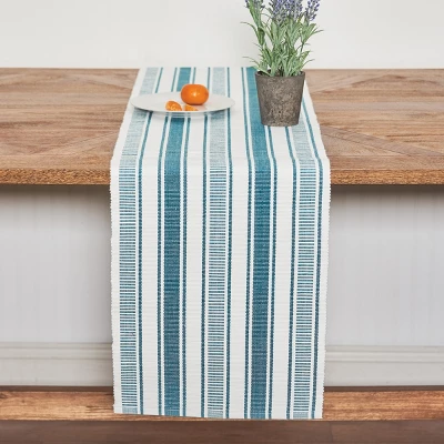 C&F Home Chandler Stripe Adriatic Table Runner 13" X 72" 4 C&F Home Chandler Stripe Adriatic Table Runner 13" X 72" - Image 2