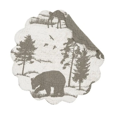 C&F Home Henderson Hideaway Round Woven Reversible Rustic Winter Wilderness Placemats Set Of 6, 17" 10 C&F Home Henderson Hideaway Round Woven Reversible Rustic Winter Wilderness Placemats Set Of 6, 17" - Image 8