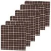 C&F Home Windowpane Cocoa Napkin Set Of 6