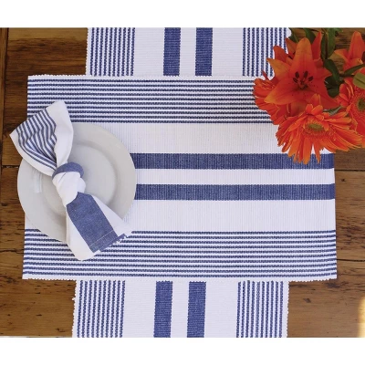 C&F Home Classic Stripes Blue & White Table Runner 13" X 72" 4th Of July Patriotic Woven Table Runner 3 C&F Home Classic Stripes Blue & White Table Runner 13" X 72" 4th Of July Patriotic Woven Table Runner