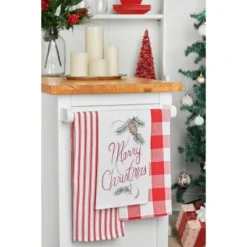 C&F Home "Merry Christmas" Sentiment With Pinecone Flour Sack Kitchen Towel Decor Decoration 27L X 18W In. -C&F Home GUEST b4d58f8b c41f 49f6 befb 7fa2658cbf95