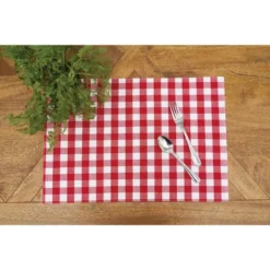 C&F Home Ashford Red Placemats Set Of 6, 13" X 19" -C&F Home GUEST b650299c de64 4a23 8339 04f0bfaf1185
