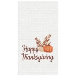 C&F Home Happy Thanksgiving Embroidered Waffle Weave Kitchen Towel Set Of 2 9 C&F Home Happy Thanksgiving Embroidered Waffle Weave Kitchen Towel Set Of 2 -C&F Home GUEST b6e1390f 05d9 4398 8671 429f87dde4f5