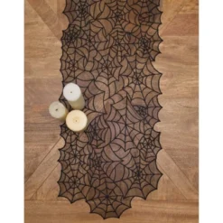 C&F Home Spider Webb Halloween Reversible Translucent Decorative Table Runner 12" X 68" -C&F Home GUEST ba6e0d09 9779 4933 a4c6 6412b5fd39ea
