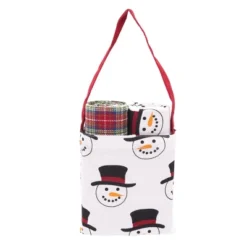 C&F Home Snowman Plaid Towel & Gift Bag Bundle Set Of 3 -C&F Home GUEST bb488152 9a77 4e9d 8ca4 f45f960caee4
