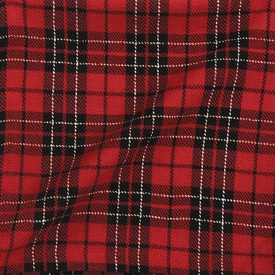 C&F Home Red Black Plaid Placemats Set Of 6, 13" X 19" 4 C&F Home Red Black Plaid Placemats Set Of 6, 13" X 19" - Image 2