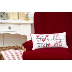 C&F Home 10" X 20" Love Always Wins Embroidered Throw Valentine's Day Pillow -C&F Home GUEST be7c8dae 137d 47bf bfb5 7a027220547e