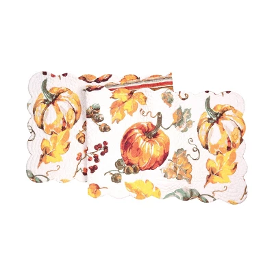 C&F Home Watercolor Pumpkin Quilted 100% Cotton Table Runner 14" X 51" 6 C&F Home Watercolor Pumpkin Quilted 100% Cotton Table Runner 14" X 51" - Image 4