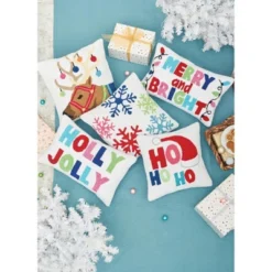 C&F Home Merry And Bright Hooked Christmas Throw Pillow -C&F Home GUEST c2ba1470 977c 49bb 9e9b 4ecea7111412