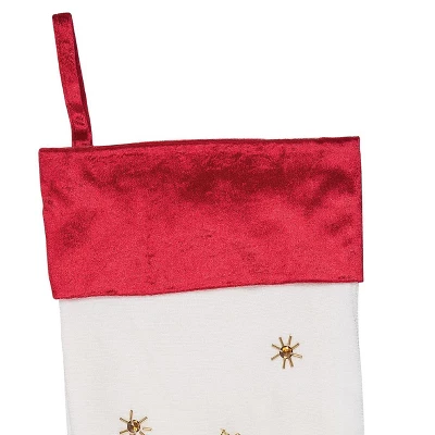 C&F Home Ribbon Decorated Green Christmas Tree On White Background With Red Velvet Cuff Stocking 20.0 Inch 3 C&F Home Ribbon Decorated Green Christmas Tree On White Background With Red Velvet Cuff Stocking 20.0 Inch