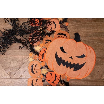 C&F Home Jack O' Lantern Set Of 6 Round Halloween Placemats 17" 5 C&F Home Jack O' Lantern Set Of 6 Round Halloween Placemats 17" - Image 3