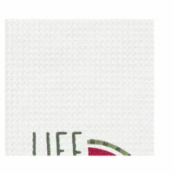 C&F Home Life Is Sweet Embroidered Cotton Waffle Weave Kitchen Towel