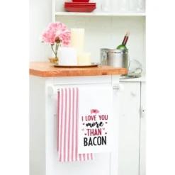 C&F Home Valentine's Day "I Love You More Than Bacon" Pig Piggy Embroidered Flour Sack Kitchen Dishtowel -C&F Home GUEST ca76f72e 6409 44dd b2d3 7b8cb24ec029