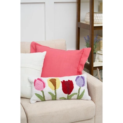C&F Home 10" X 20" Tulip Garden Hooked Pillow 4 C&F Home 10" X 20" Tulip Garden Hooked Pillow - Image 2