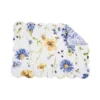 C&F Home Lovely Blues Scalloped Quilted Placemats Set Of 6 Floral Design, 13" X 19"