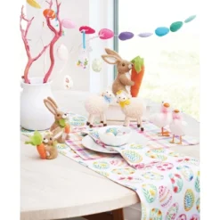 C&F Home Colorful Easter Egg Charm & Plaid Spring Placemats Set Of 6 Springtime, 14" X 20" -C&F Home GUEST cdbcd274 c83b 4e2a b1eb 07b560f866c3