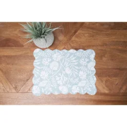 C&F Home Seafoam Reef Scalloped Placemats Set Of 6 Nautical Design Coral, 13" X 19" -C&F Home GUEST ceb33ef1 4c27 45c9 845a f7a053c3c5f8