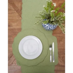 C&F Home Christiana Sweet Pea Reversible Machine Washable Scallop Quilt Placemats Set Of 6 -C&F Home GUEST cfa63dec 9be2 41e8 8a7a 785a9c2d57da