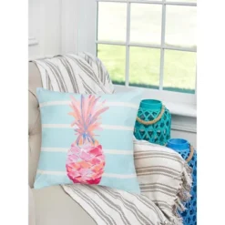 C&F Home 18" X 18" Palm Beach Tropical Pineapple Indoor/Outdoor Throw Pillow