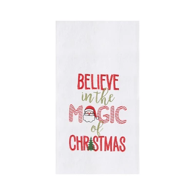 C&F Home "Believe In The Magic Of Christmas" With Santa And Christmas Tree Cotton Flour Sack Kitchen Dish Towel 27L X 18W In. 3 C&F Home "Believe In The Magic Of Christmas" With Santa And Christmas Tree Cotton Flour Sack Kitchen Dish Towel 27L X 18W In. - Image 2