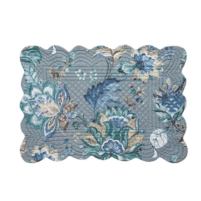 C&F Home Morrison Floral Cotton Quilted Reversible Machine Washable Placemat Machine Washable Set Of 6 4 C&F Home Morrison Floral Cotton Quilted Reversible Machine Washable Placemat Machine Washable Set Of 6 - Image 2